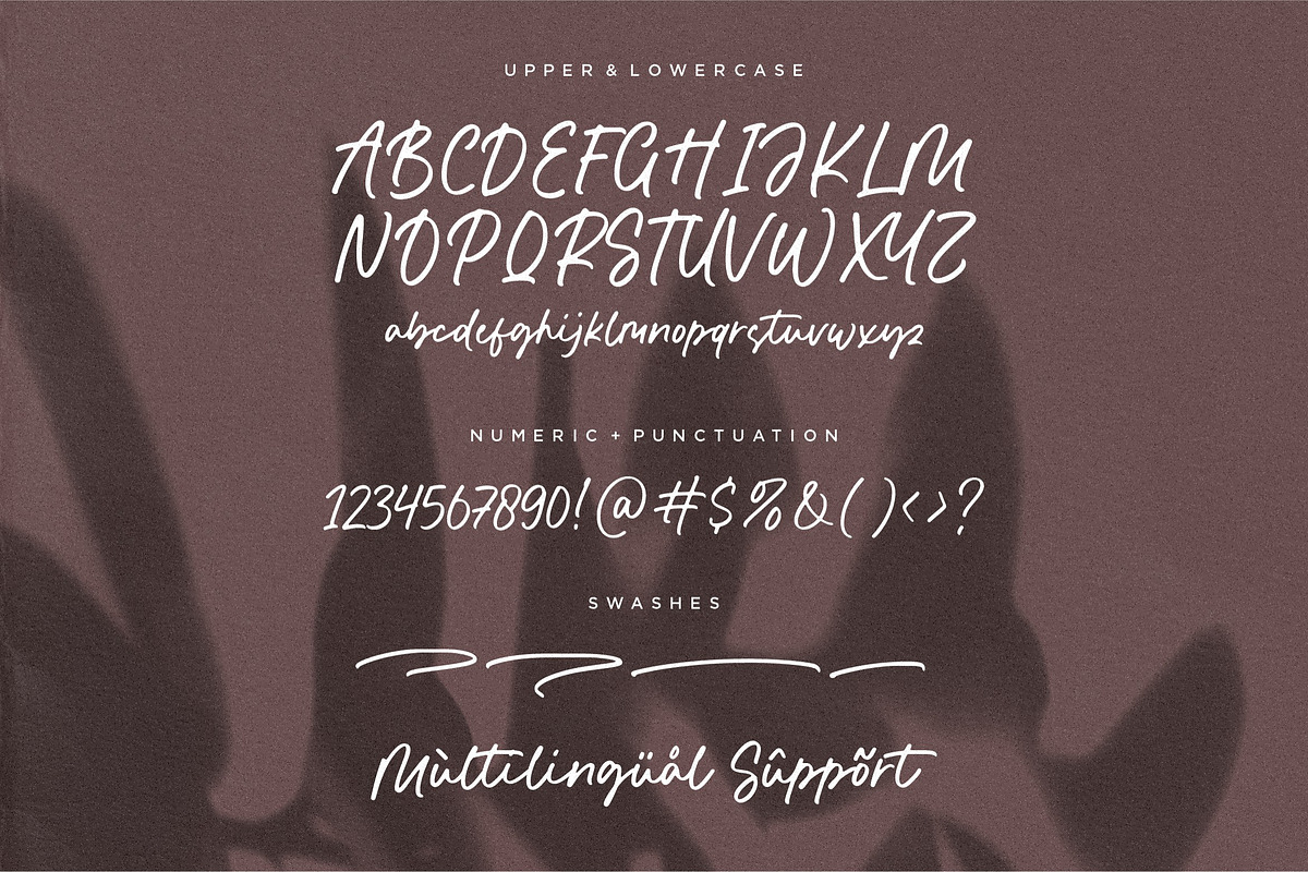 Humble Monster - Calligraphy Font, a Script Font by Letterative Studio (Photo 5 of 5)