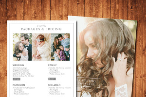 photography pricing template 