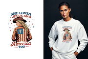 She Loves Jesus and America Too PNG, an Object Illustration by Unique Design Team (Thumbnail 2 of 5)