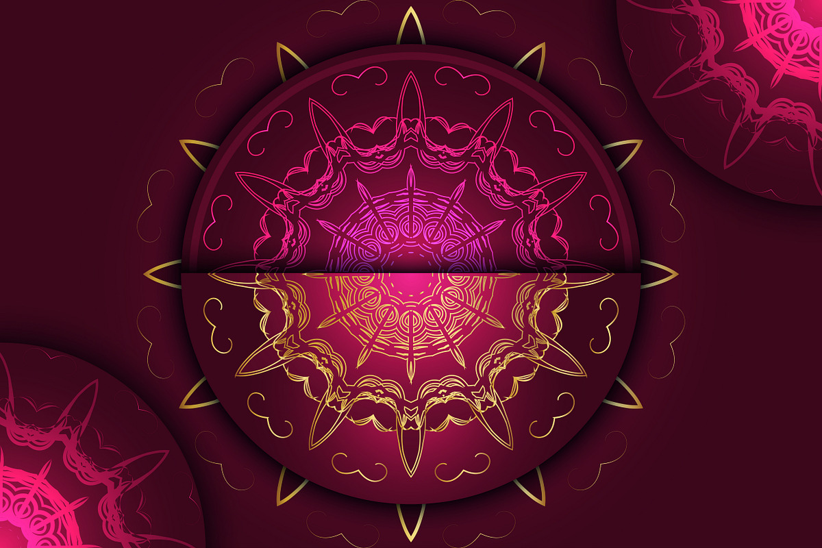 Mandala Oriental Floral art Bundle, a Background Graphic by NJ Himel (Photo 20 of 97)