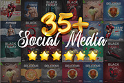 35+ SOCIAL MEDIA POST TEMPLATES, a Social Media Template by ElimesherStudio (Thumbnail 1 of 4)