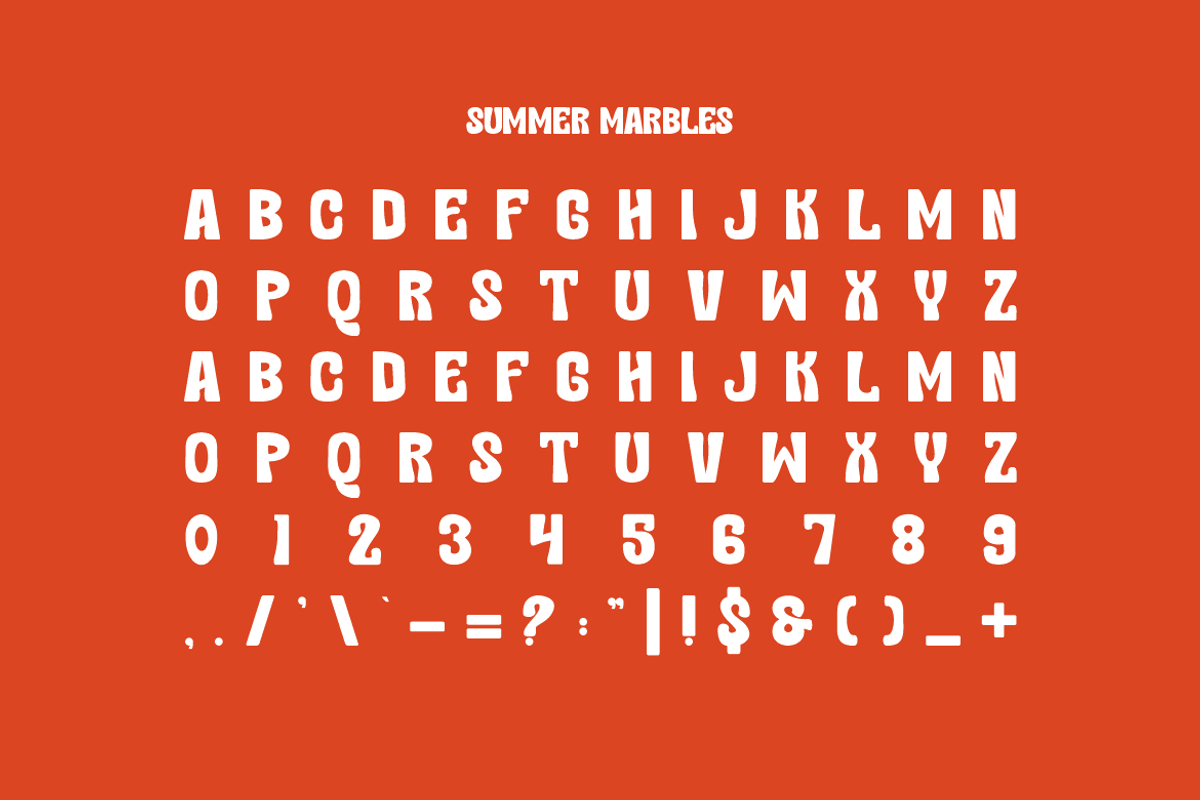 Summer Marbles Font, a Sans Serif Font by Iqsiart Studio (Photo 2 of 6)