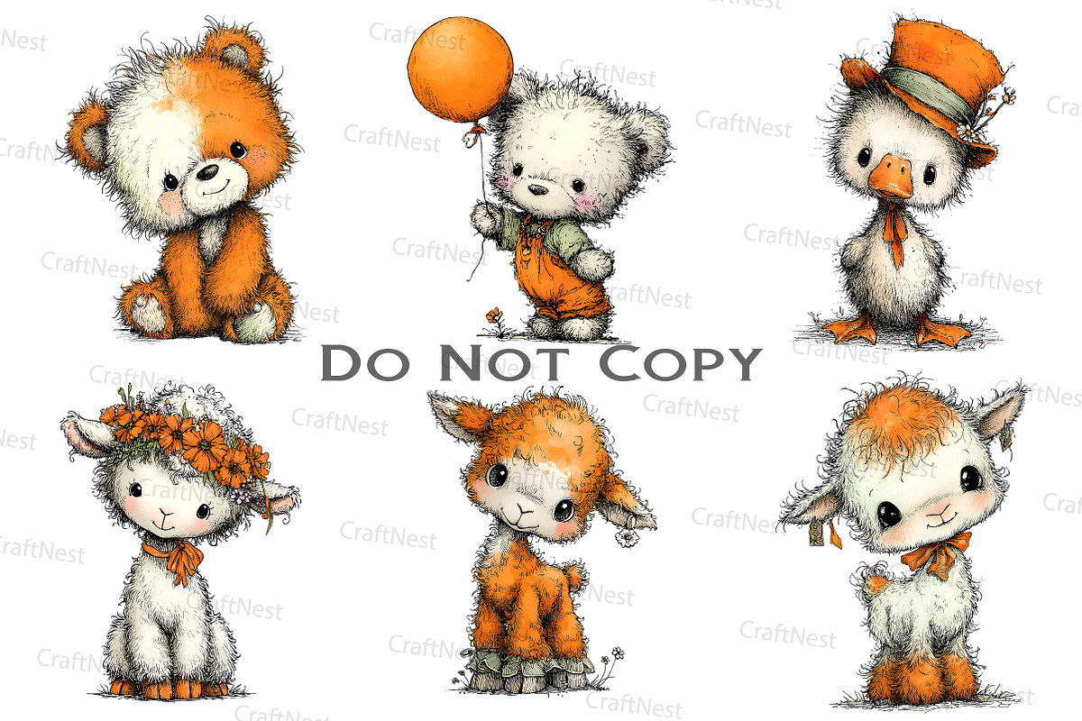 Nursery Animals Clipart, an Illustration by Craft Nest (Photo 3 of 9)