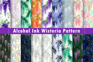 Alcohol Ink Wisteria Seamless Patter, a Texture Graphic by Dream Creation