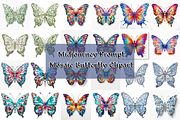 Prompt Mosaic Butterfly Clipart, a Decorative Illustration by Creative design (Thumbnail 1 of 7)