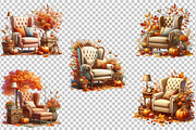 Autumn Armchair Sublimation Clipart, an Illustration by SVGArt (Thumbnail 3 of 4)