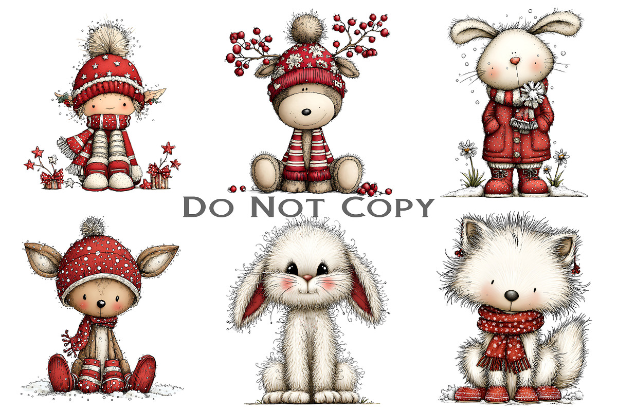 Whimsical Winter Clipart Bundle, an Illustration by Craft Nest (Photo 8 of 9)