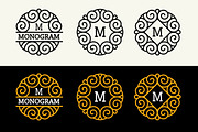 9 Modern Monograms, a Background Graphic by Pgmart (Thumbnail 6 of 6)