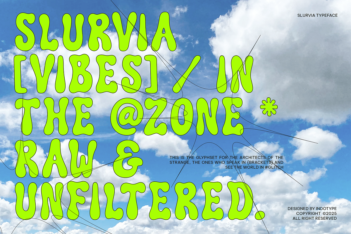 Slurvia - Display Liquid Font, a Font by Indotype Foundry (Photo 2 of 10)