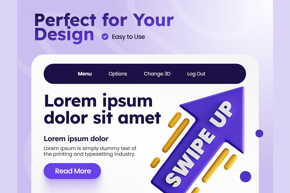 Swipe Up 3D Icons, an Object 3D Model by Rakata Studio (Photo 4 of 7)