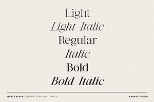 Secret Realm - Editorial Serif Font