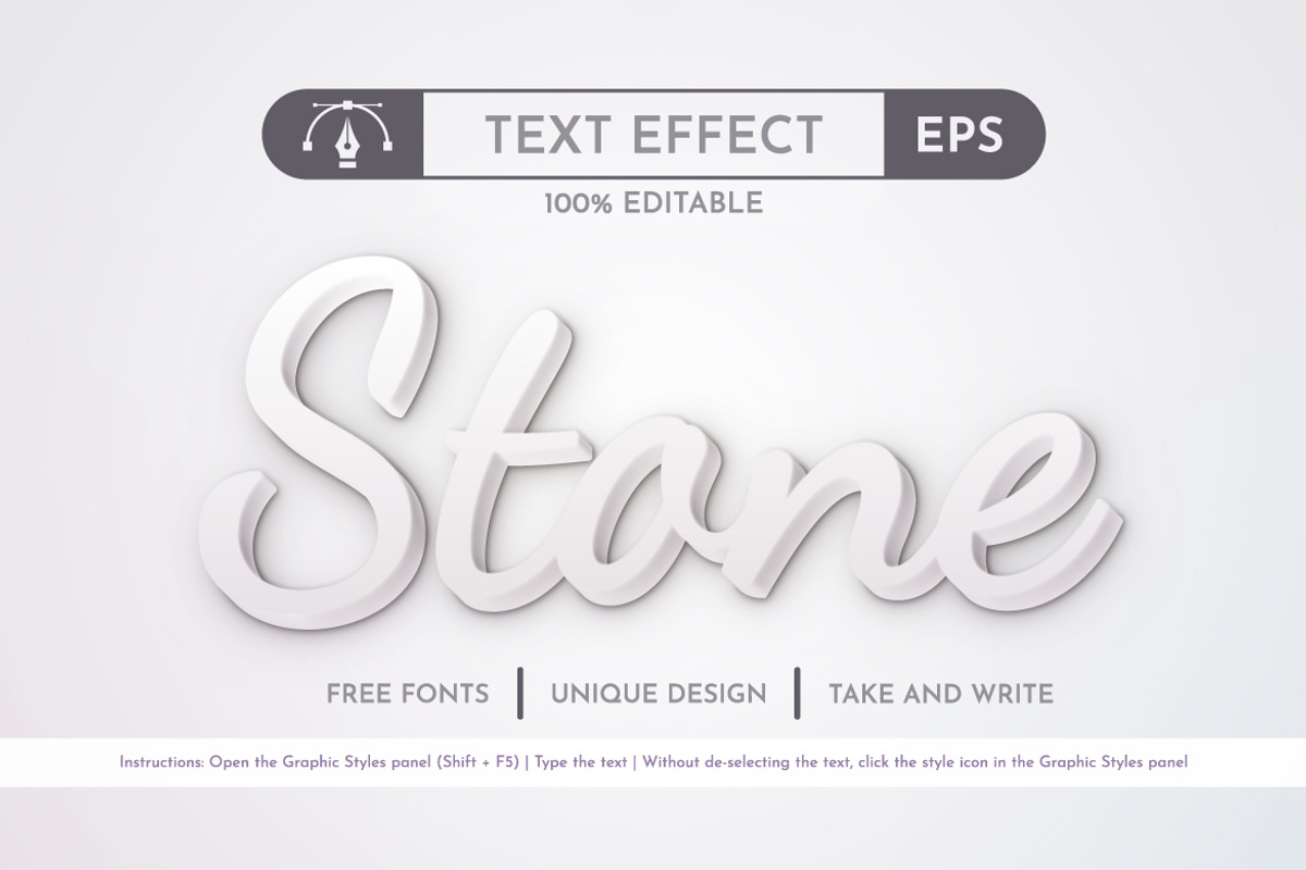 White Editable Text Effect, a Layer Style Add-On by rwgusev (Photo 3 of 6)