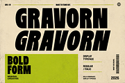 GRAVORN – Bold Display Typeface, a Sans Serif Font by Muksal Creative (Thumbnail 1 of 10)
