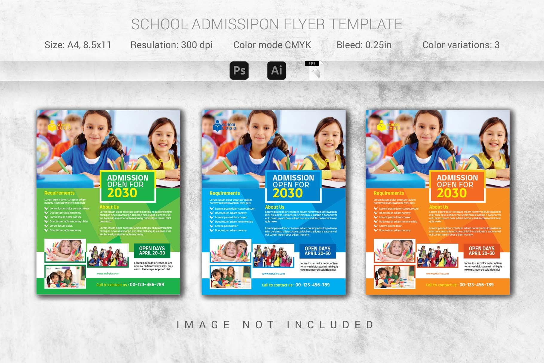 School Flyer Template, a Flyer Template by Creativpixl