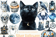 Silver Halloween Clipart, an Illustration by Craft Nest (Thumbnail 1 of 6)