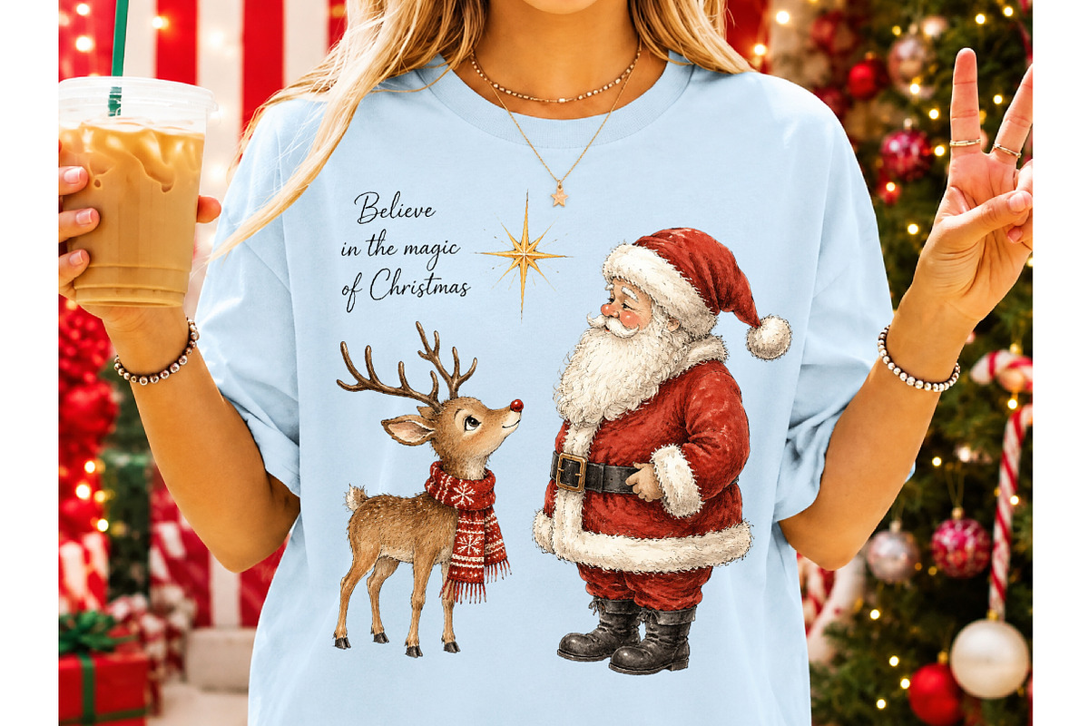 Retro Believe In The Magic Png, a Seasonal Illustration by Craft Nest (Photo 6 of 6)