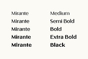 Mirante Elegant Font Family, a Sans Serif Font by Yukita Creative (Thumbnail 3 of 11)