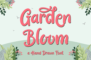 Garden Bloom - A Hand Drawn Font