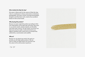 Gold Foil & Glitter Procreate Kit