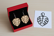 Modern Monstera Leaf Earring, an Illustration by Amazin_art (Thumbnail 2 of 5)