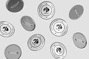 Round Pin Badges Mockup, a Merchandise Mockup by DSNA Mockup (Thumbnail 4 of 6)