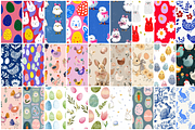 100 Easter Spring Seamless Pattern, a Pattern Graphic by mkStudioLab (Thumbnail 3 of 4)