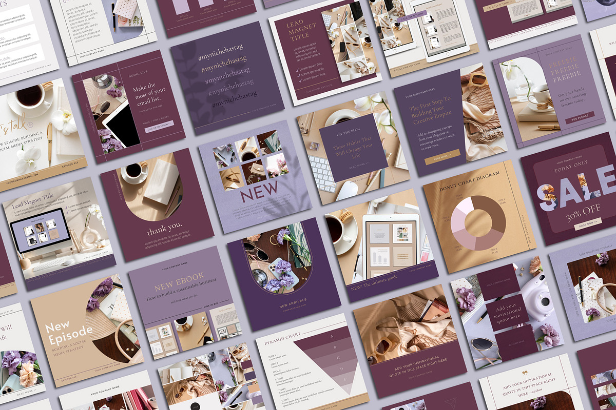 Canva Social Media Bundle Harmonious, a Social Media Template by Her Creative Studio (Photo 8 of 9)