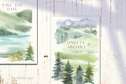Trees & Mountains Watercolour, an Illustration by whiteheartdesign (Thumbnail 5 of 6)