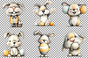 Quirky Easter Bunny Clipart Bundle, an Illustration by Sublimation Artist (Thumbnail 3 of 7)