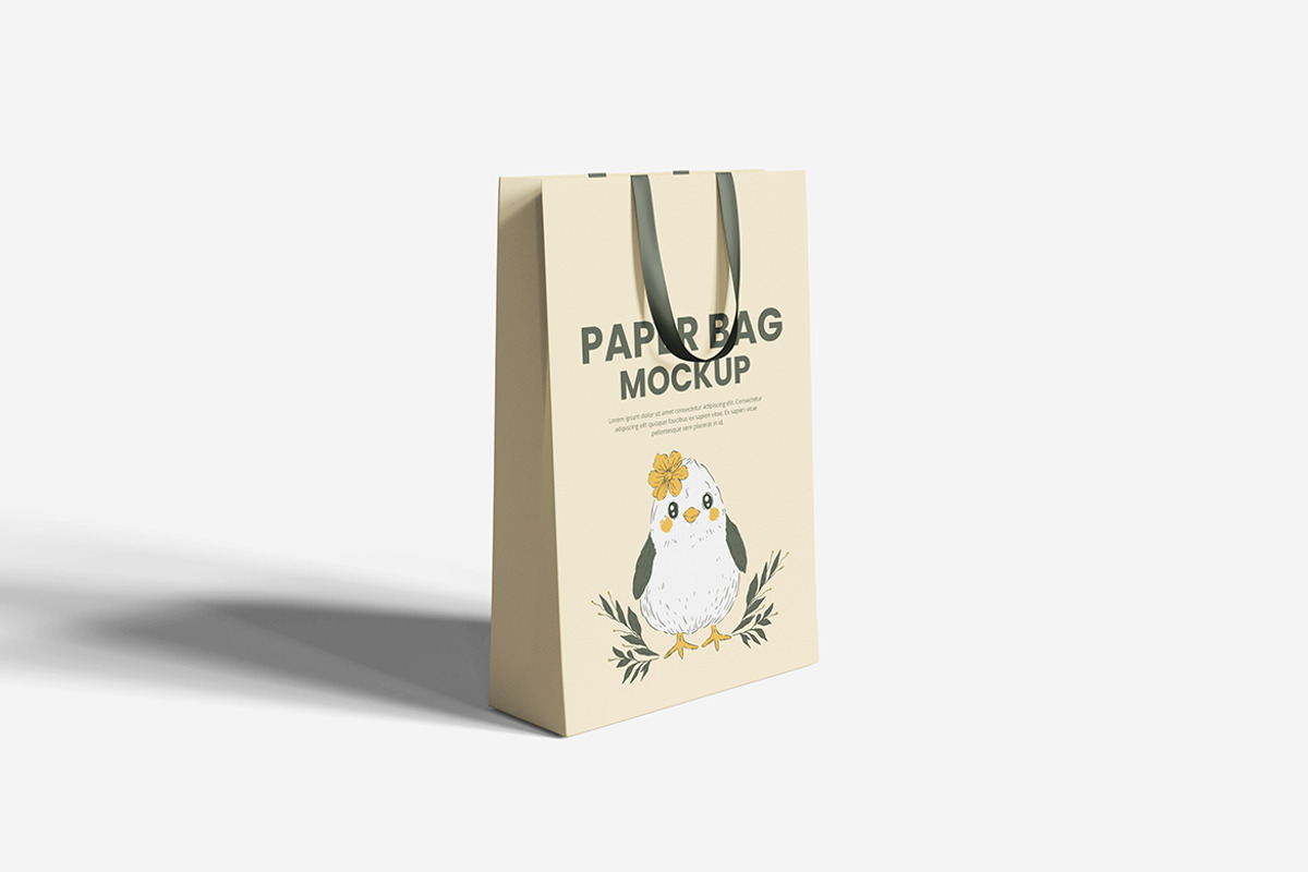 Paper Bag Mockup, a Merchandise Mockup by bimockup (Photo 6 of 6)