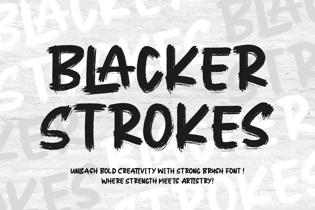 Blacker Strokes, a Handwritten Font by Letterara (Photo 1 of 12)