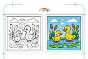 Spring Farm Life Coloring Book Adult, a Decorative Illustration by Ink Gallery (Thumbnail 6 of 9)