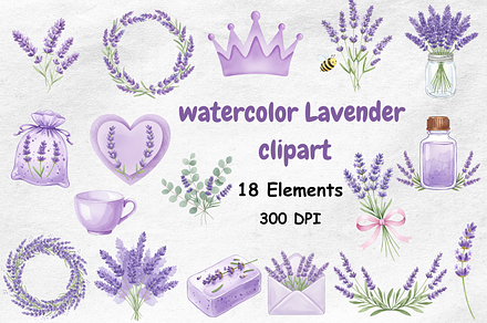 watercolor Lavender clipart