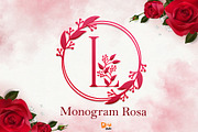 Monogram Rosa Font, a Symbol Font by Dm Studio (Thumbnail 1 of 6)
