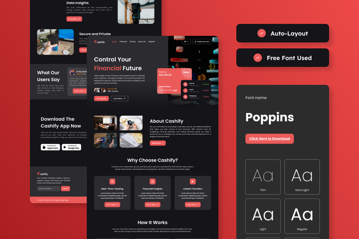 Cashify - Fintech Platform Landing, a Landing Page Template by productype1 (Photo 3 of 5)