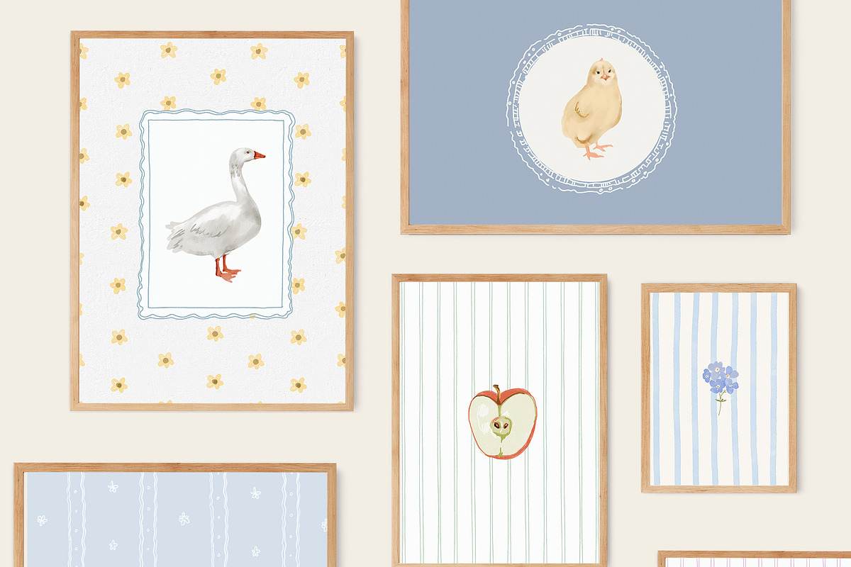 Vintage Nursery Prints Bundle - 140, a Background Graphic by Artemsky (Photo 4 of 17)