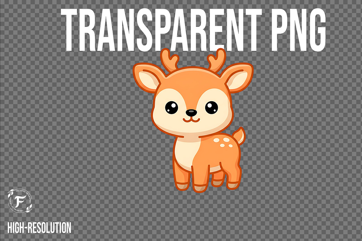 Cute Deer Clipart, an Animal Illustration by Forhadx5 (Photo 2 of 9)