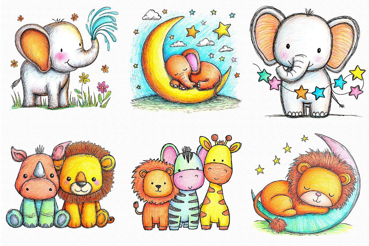 Safari Animals clipart bundle, an Illustration by Libby Wishes (Photo 6 of 7)