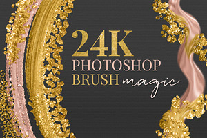 24K Metallic Gold Brush Gold Effects