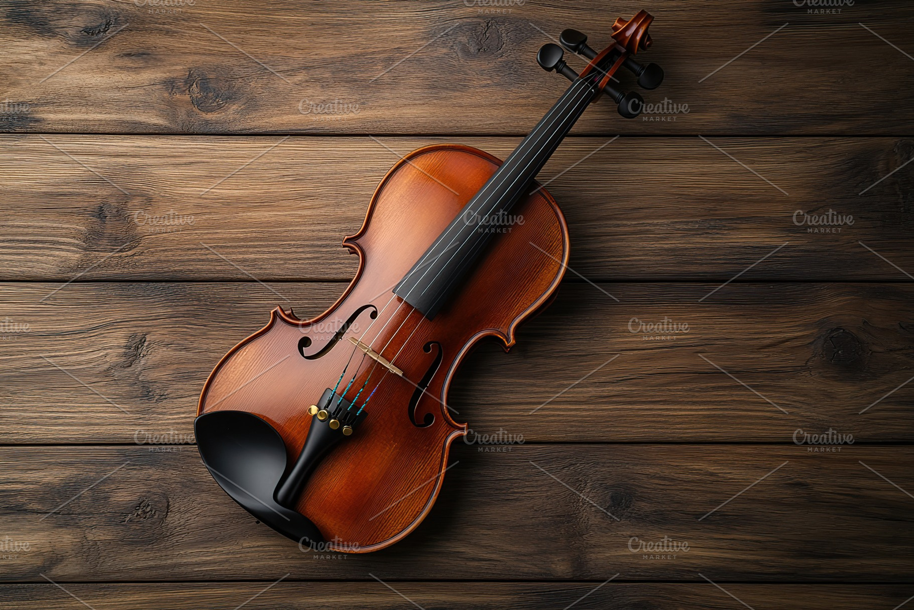 Violin on wooden background, an Arts & Entertainment Photo by AlyaAnd