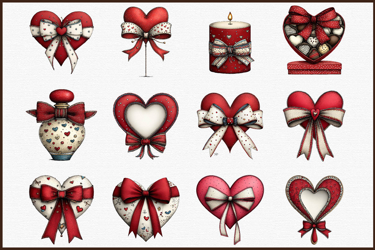 Valentine's Day Heart Coquette Bow, an Illustration by Sublimation Artist (Photo 3 of 6)