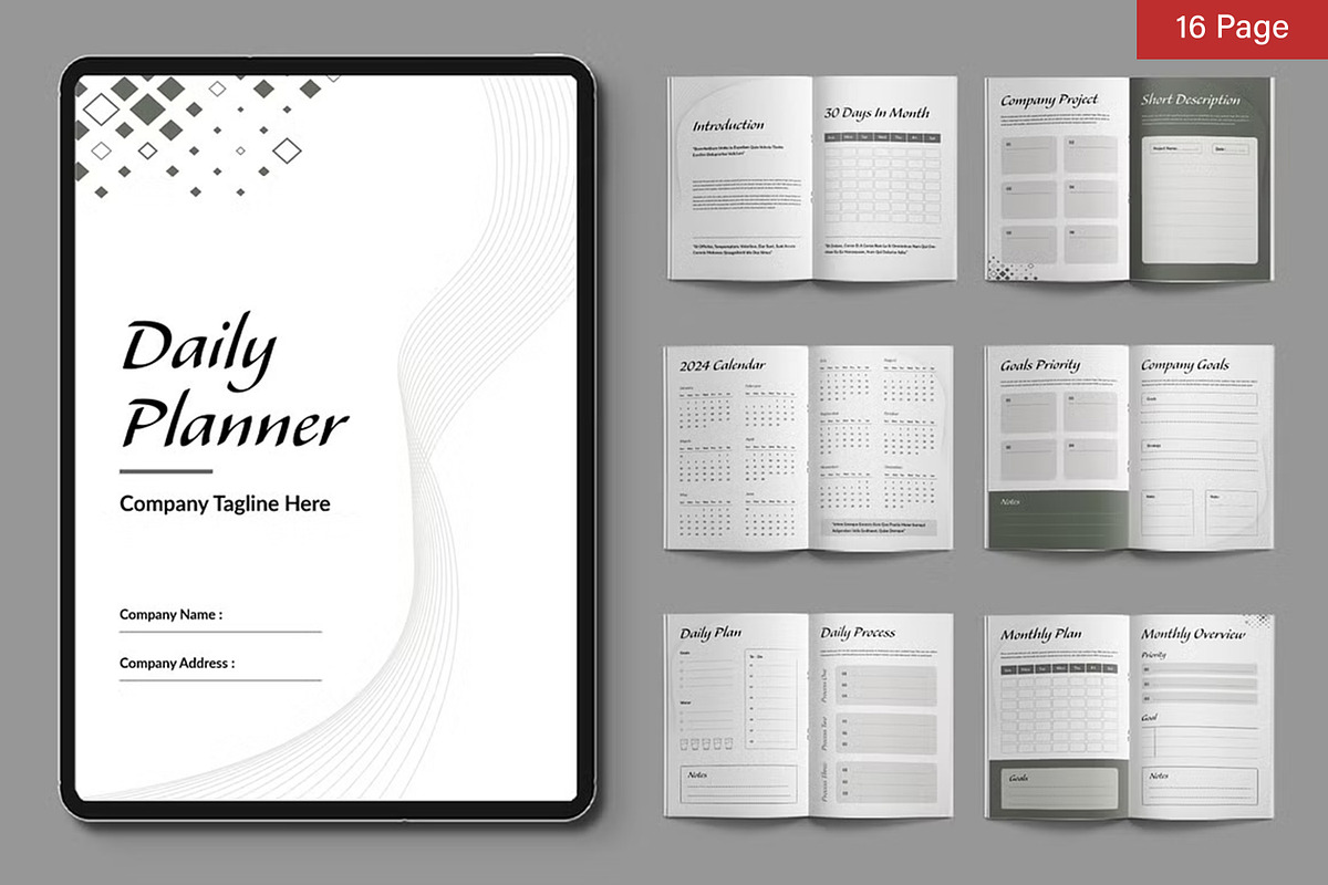 Planner Template Bundle, a Stationery Template by ContestDesign (Photo 3 of 39)