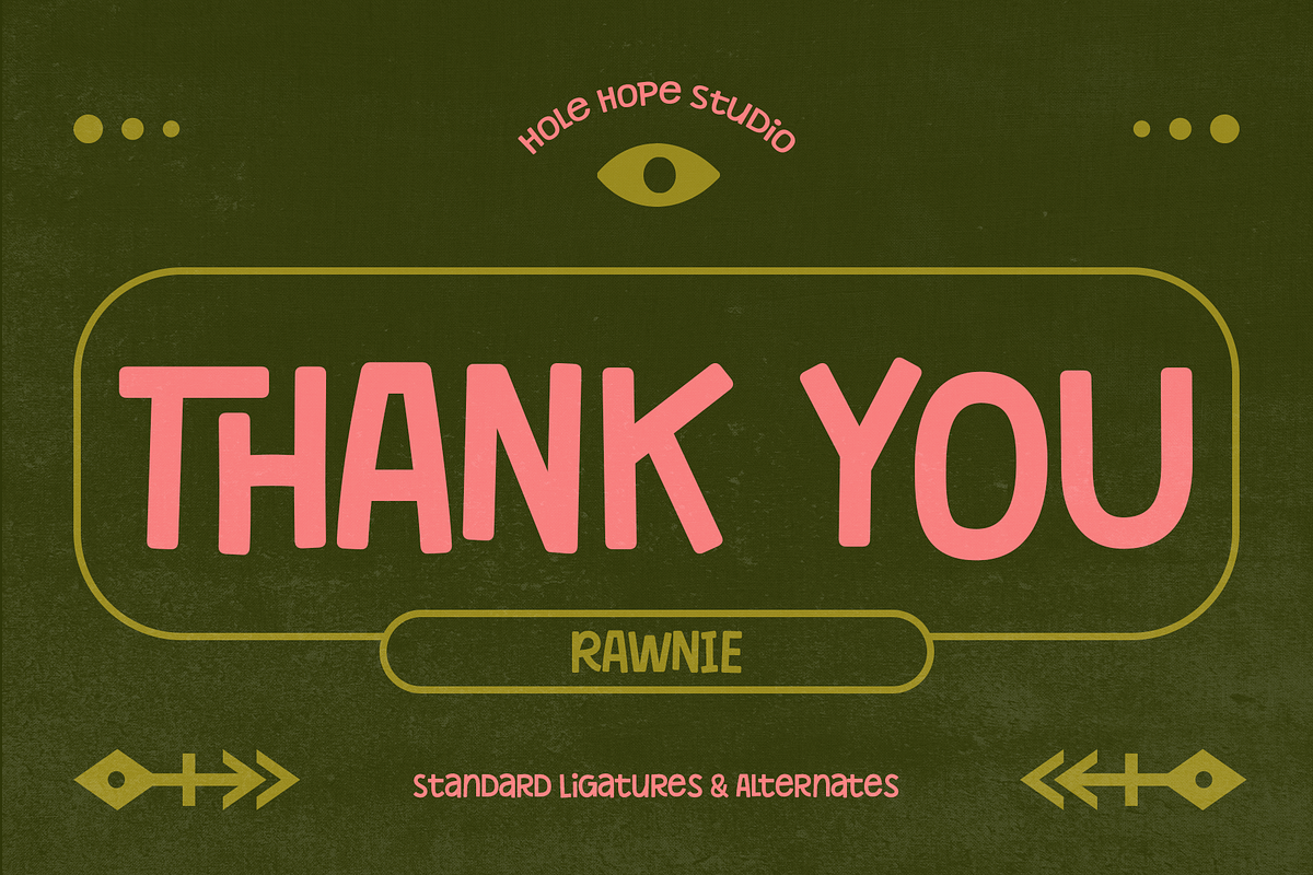 Rawnie – Cute Folk Font, a Sans Serif Font by Hole Hope Design (Photo 8 of 8)