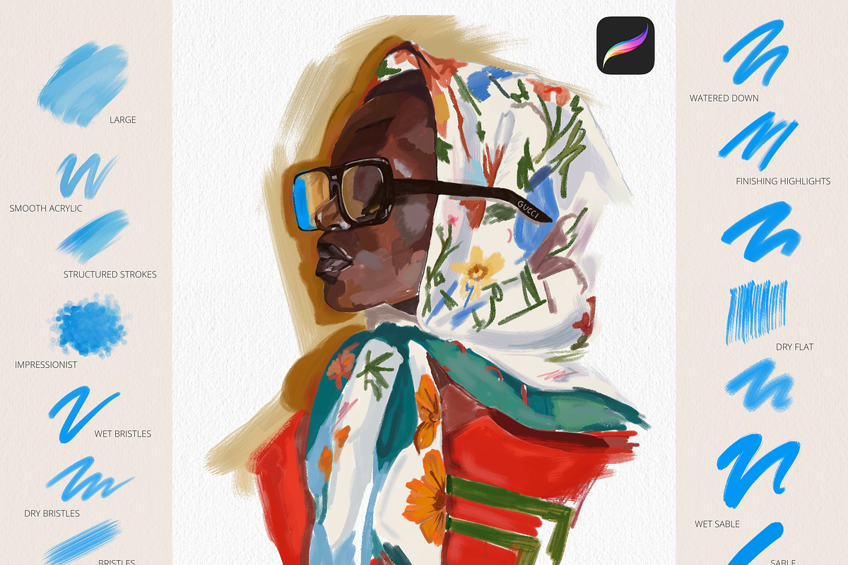 Paint Studio - Procreate Brushes, a Brush Add-On by AMStudio. (Photo 3 of 6)