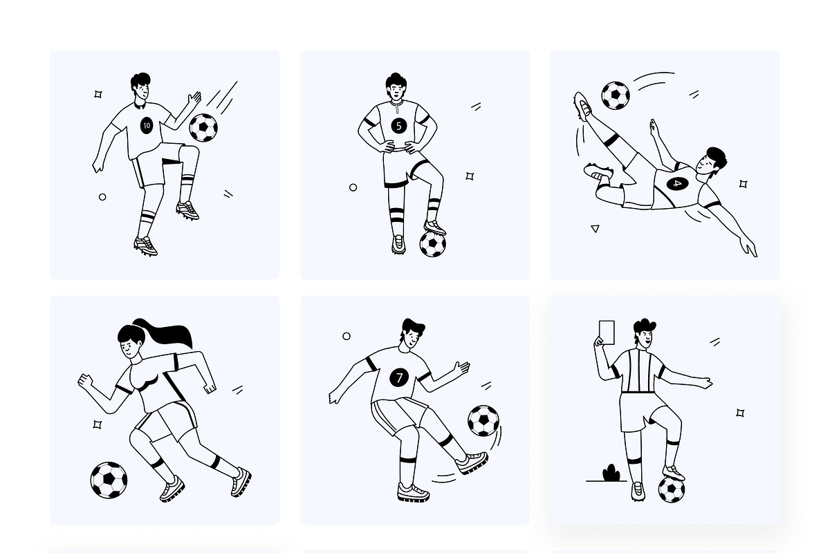 Flat Soccer Illustrations, a Sport Illustration by Vectors Market (Photo 9 of 11)