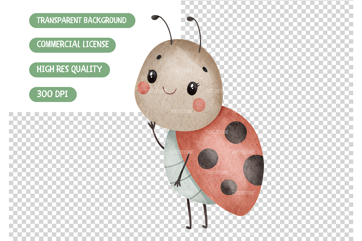 Cute Little Love Bugs Clipart, an Illustration by TatiMockup (Photo 5 of 5)