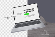 Animated Macbook Pro Mockup, a Mac Mockup by Modern Studio (Thumbnail 2 of 8)