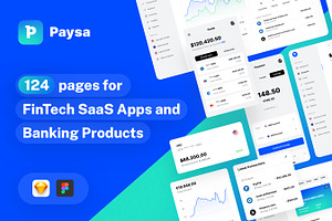 Paysa UI kit for Financial SaaS Apps, an UI Kit Template by WhiteUI.Store
