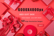 40 Red Gift Box Stock Image, a Books & Magazine Mockup by FWStudio (Thumbnail 2 of 7)