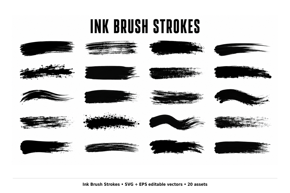 204 Ink Texture Vector Brushes, a Brush Add-On by ZinetroN (Photo 4 of 13)